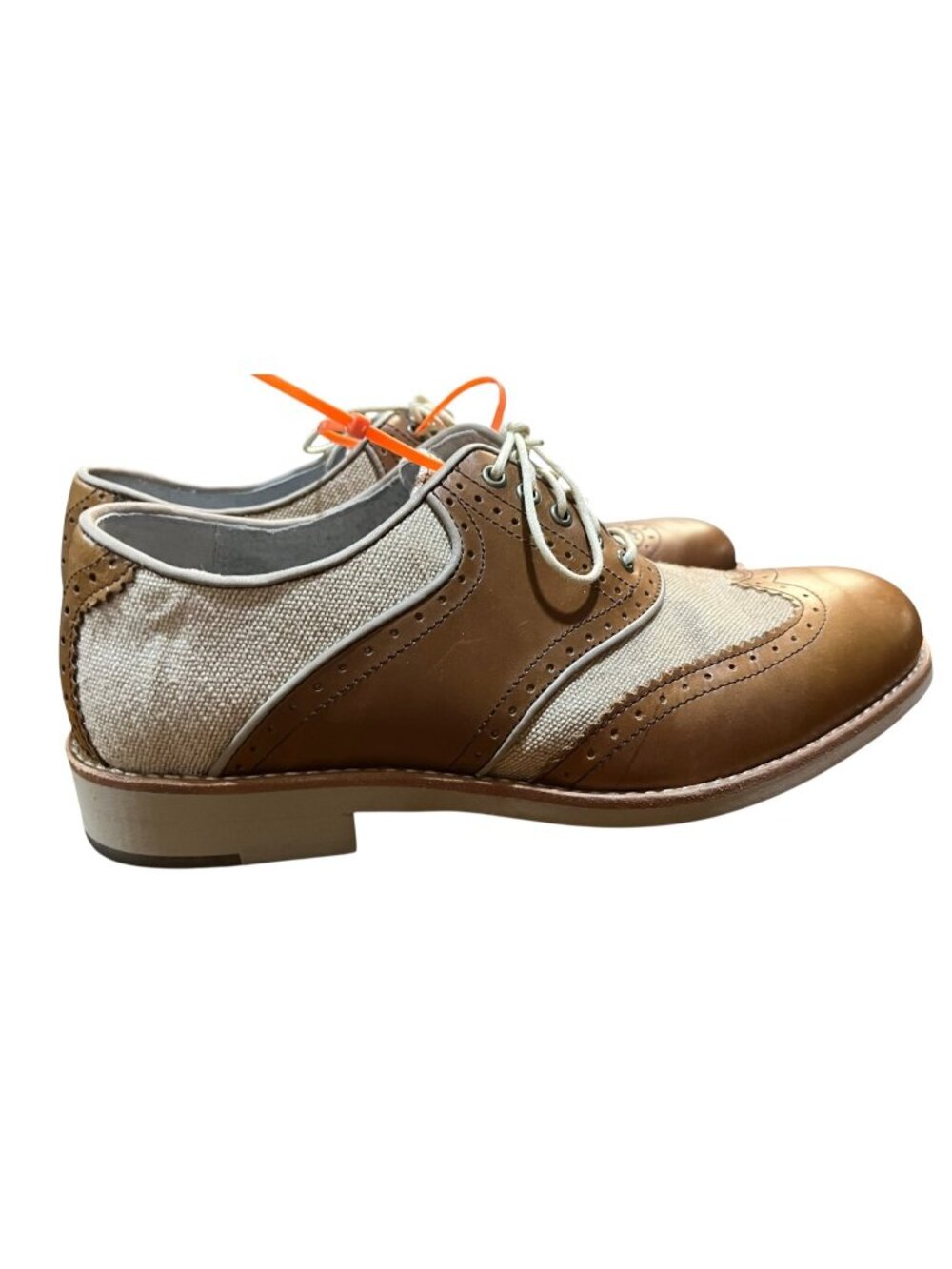 Johnston & Murphy Ellington Men’s Brown Leather & Canvas Oxfords Size 8
